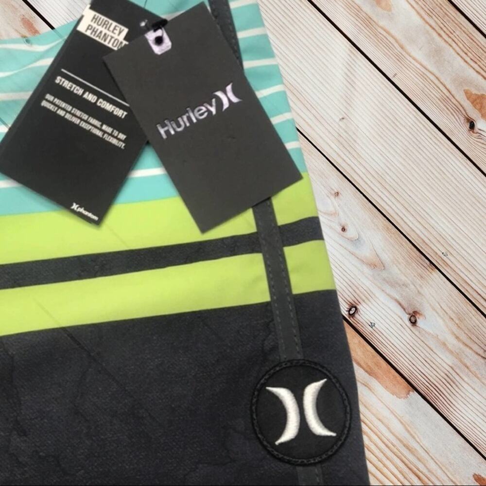 HURLEY PHANTOM Mens 36 Aloha Stripe Board Shorts - Picture 5 of 6